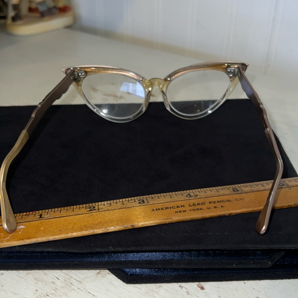 Vintage cat eye USA eyeglasses frames 44-18 5 1/4 - Picture 7 of 8